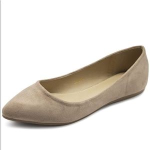 Ollio Women‘s Ballet Comfort Flats Faux suede, size 10
